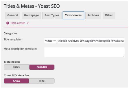 taxominies-homepage-yoast-set-up