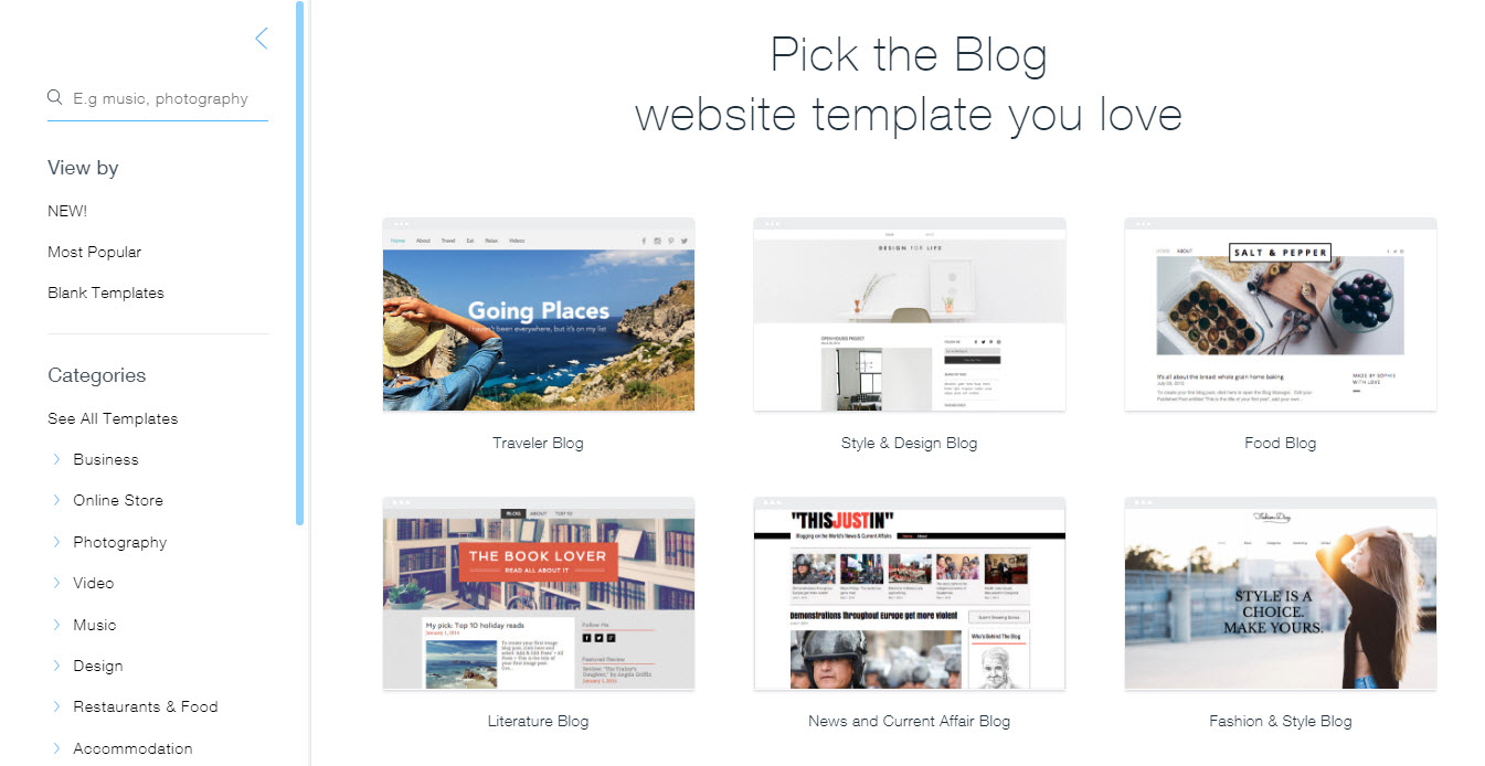 Blog templates