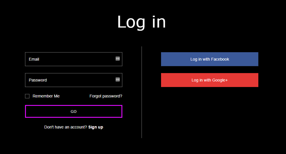 Log in