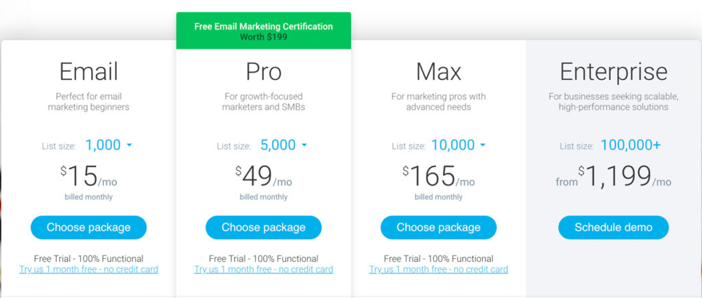 email marketing software comparison