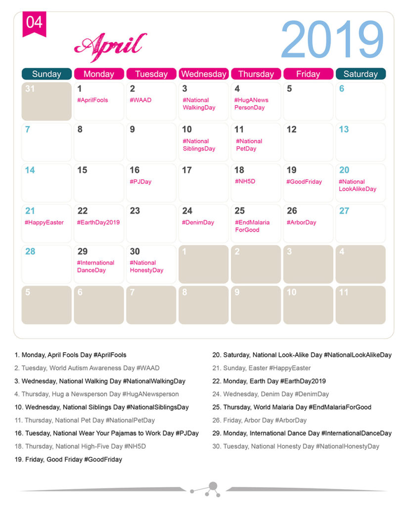 The 2019 Social Media Holiday Calendar Make A Website Hub