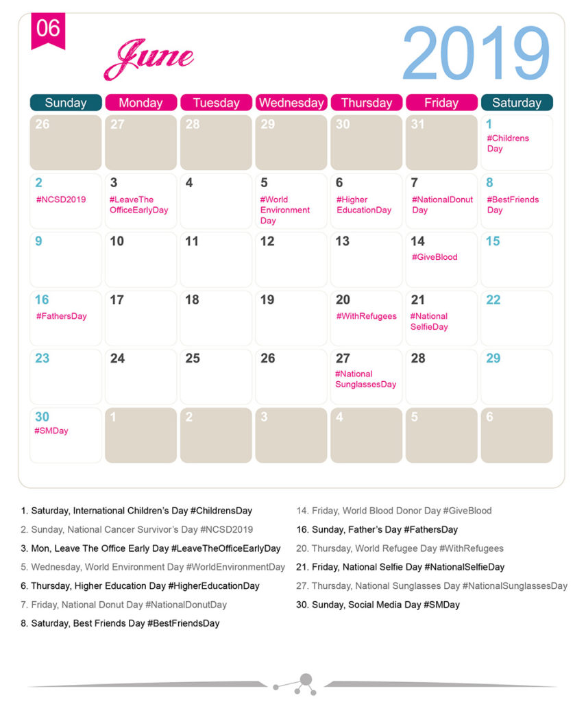 The 2019 Social Media Holiday Calendar Make A Website Hub