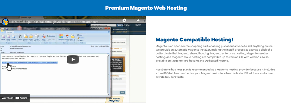 hostgator magento hosting