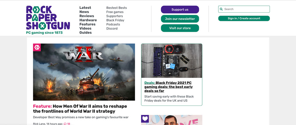 PC gaming news and reviews Website Template